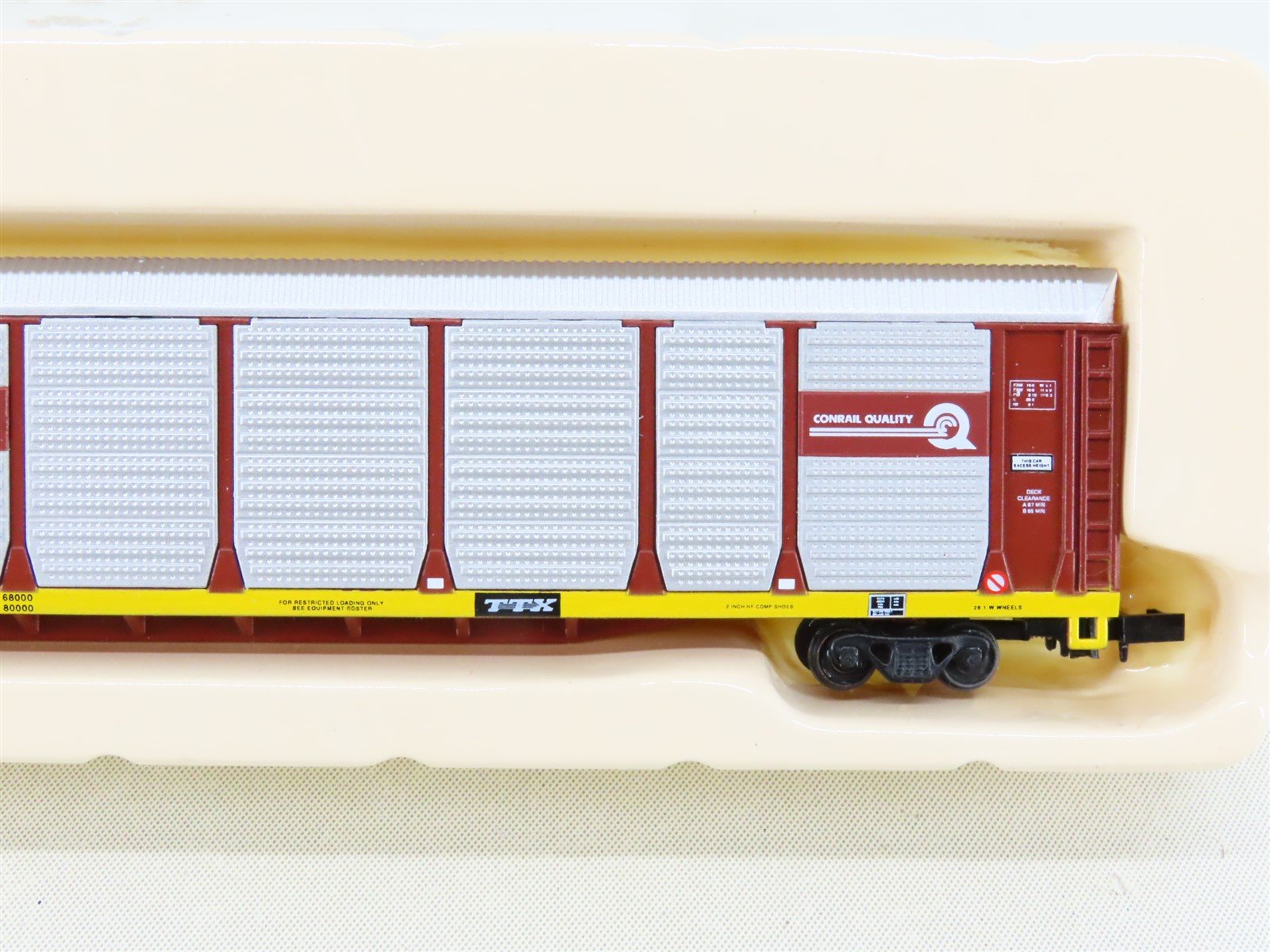 N Scale Con-Cor 0001-603014-3 ETTX CR Conrail Tri-Level Auto Rack Car -  Model Train Market