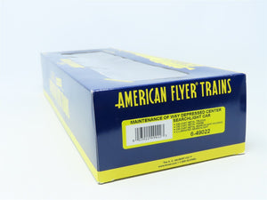 S Scale American Flyer 6-49022 MoW Depressed Center Searchlight Flat Car #X49022