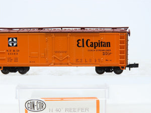 N Scale Con-Cor 001-008850 SFRD Santa Fe 'El Capitan' 40' Reefer #35163