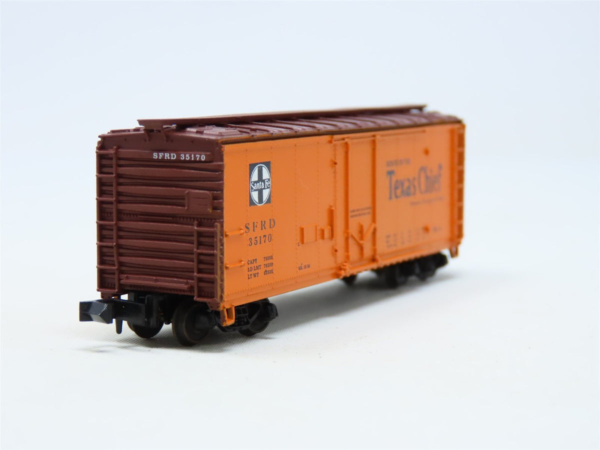 N Scale Con-Cor 001-008851 SFRD Santa Fe &#39;Texas Chief&#39; 40&#39; Steel Reefer #35170