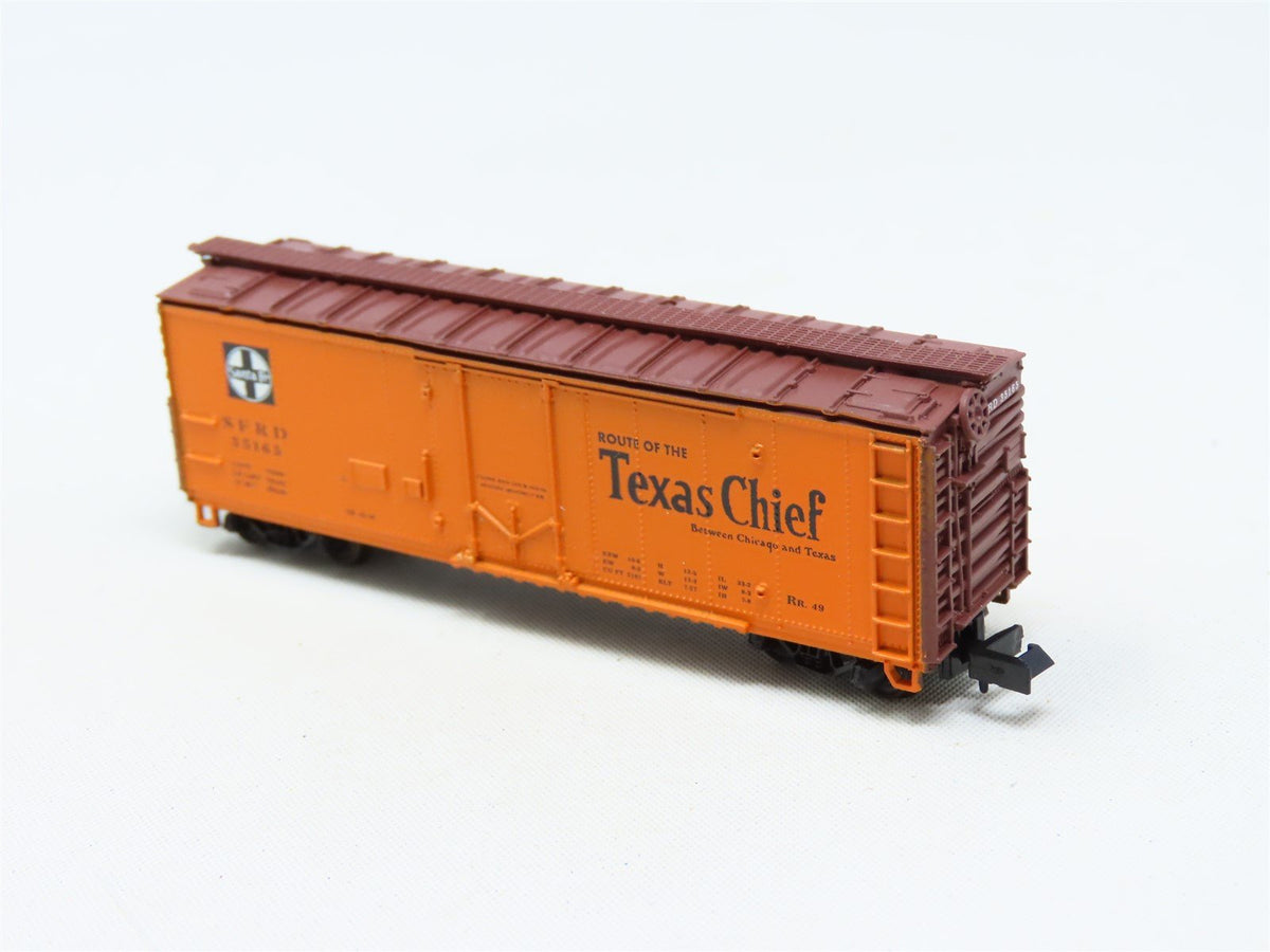 N Scale Con-Cor 001-008850 SFRD Santa Fe &#39;Texas Chief&#39; 40&#39; Steel Reefer #35165
