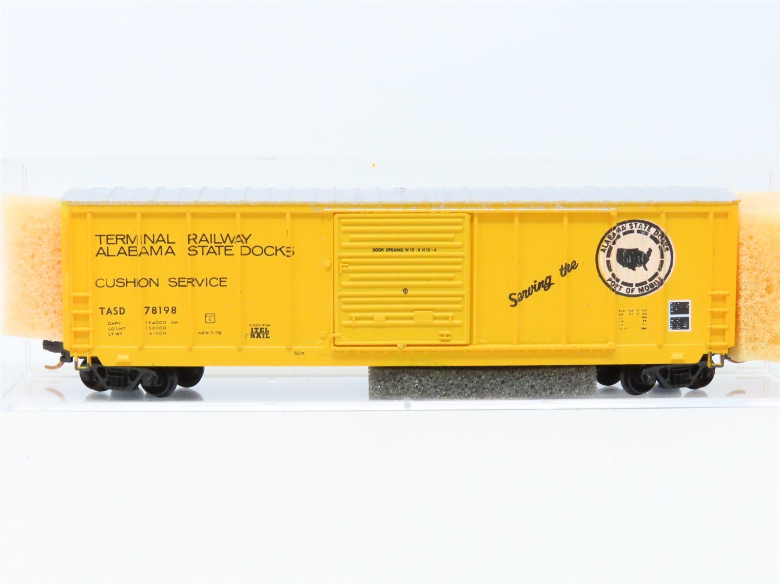 N Scale Roundhouse TASD Terminal Railway Alabama State Docks Box Car #78198