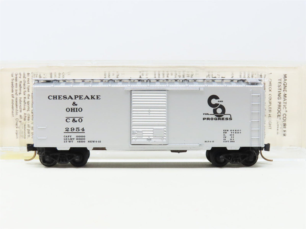 N Scale Kadee Micro-Trains MTL 20820 C&amp;O Chesapeake &amp; Ohio 40&#39; Box Car #2954