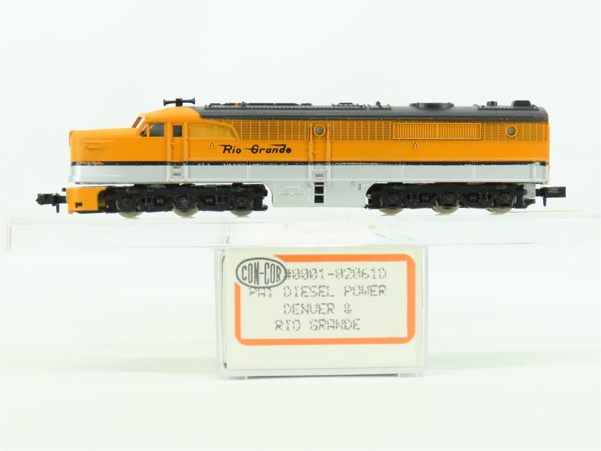 N Scale Con-Cor 001-02061D D&amp;RGW Rio Grande ALCO PA-1 Diesel Locomotive No#