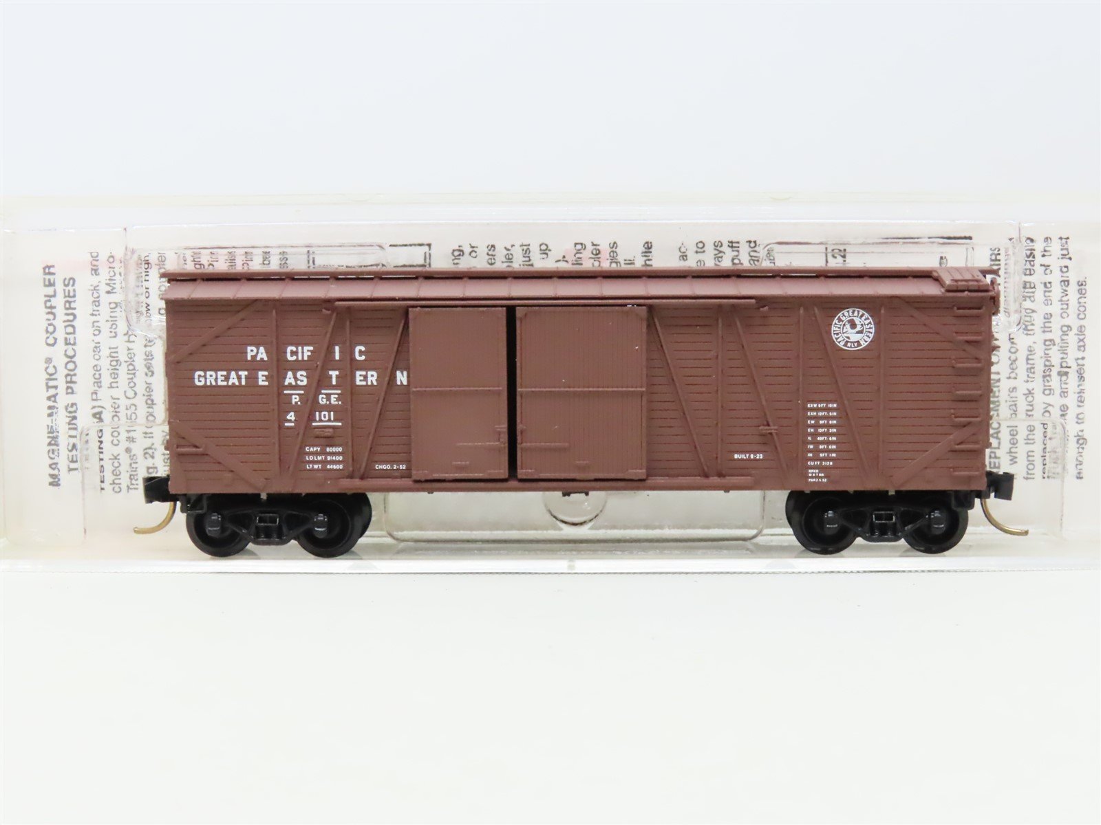 N Scale Micro-Trains MTL 29080 PGE Pacific Great Eastern 40' Box Car #4101