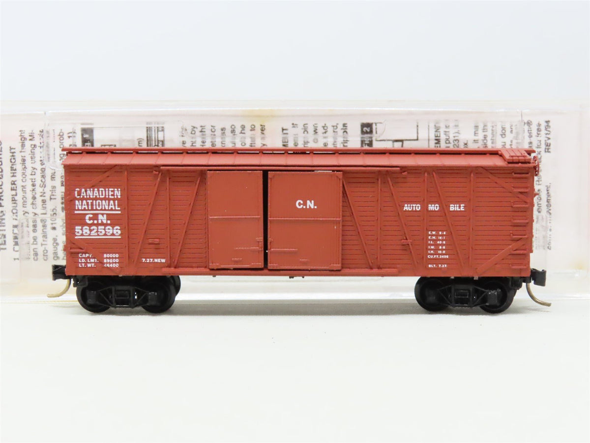 N Scale Micro-Trains MTL 29070 CN Canadian National 40&#39; Box Car #582596