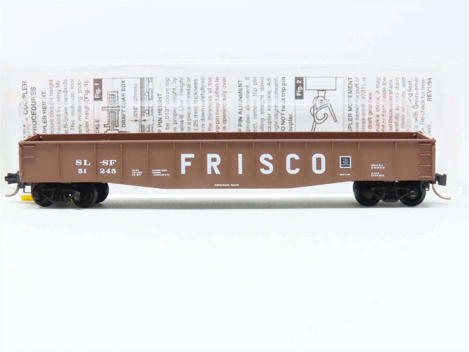 N Scale Micro-Trains MTL 46230 SL-SF Frisco 50' Gondola #51245