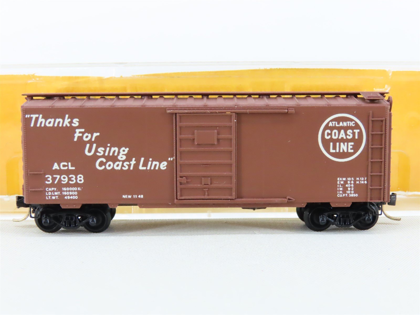 N Al's Kustom Train Kars ACL Atlantic Coast Line Single Door Box Car #37938