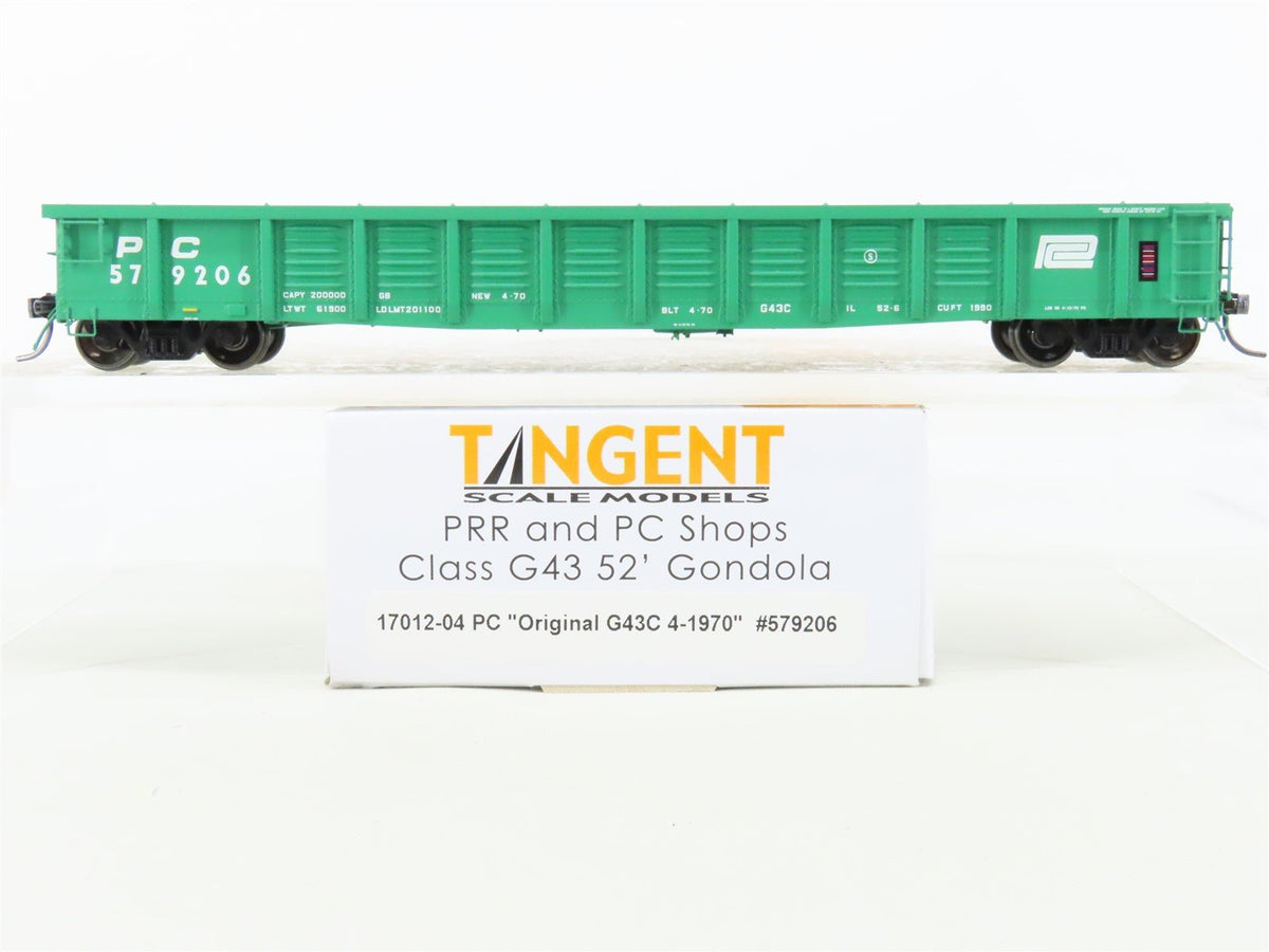 HO Scale Tangent #17012-04 PC Penn Central Class G43 52&#39; Gondola #579206