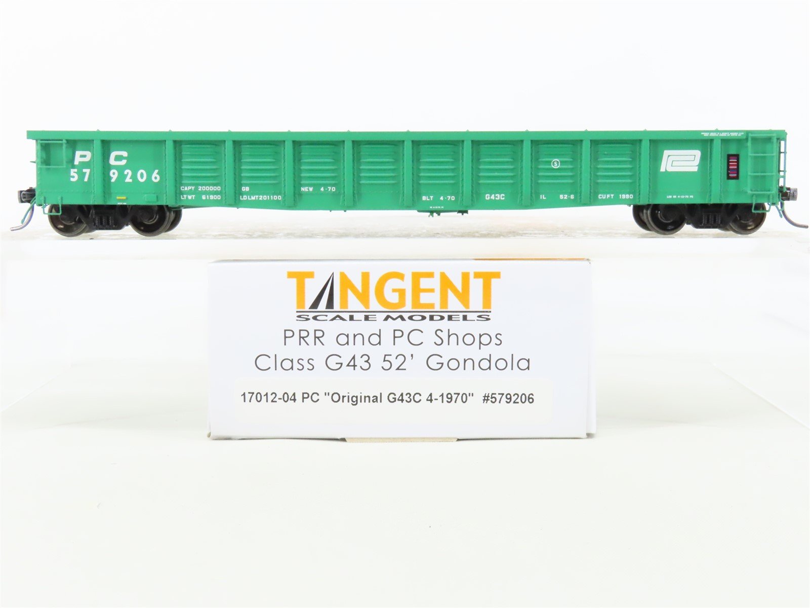 HO Scale Tangent #17012-04 PC Penn Central Class G43 52' Gondola #579206