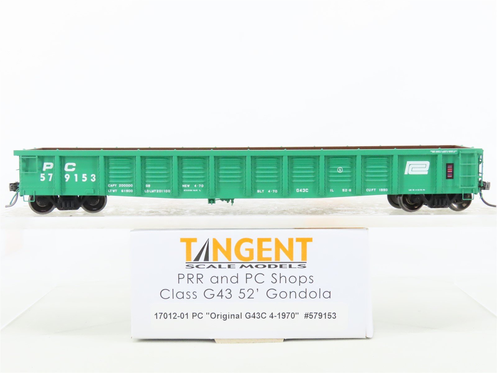 HO Scale Tangent #17012-01 PC Penn Central Class G43 52' Gondola #579153