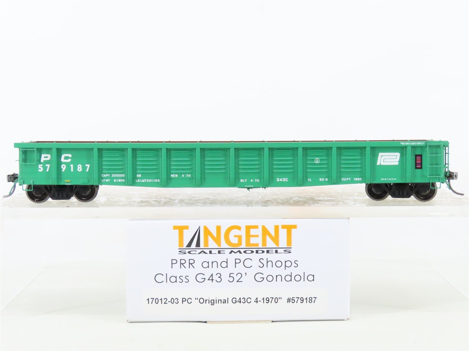 HO Scale Tangent #17012-03 PC Penn Central Class G43 52' Gondola #579187