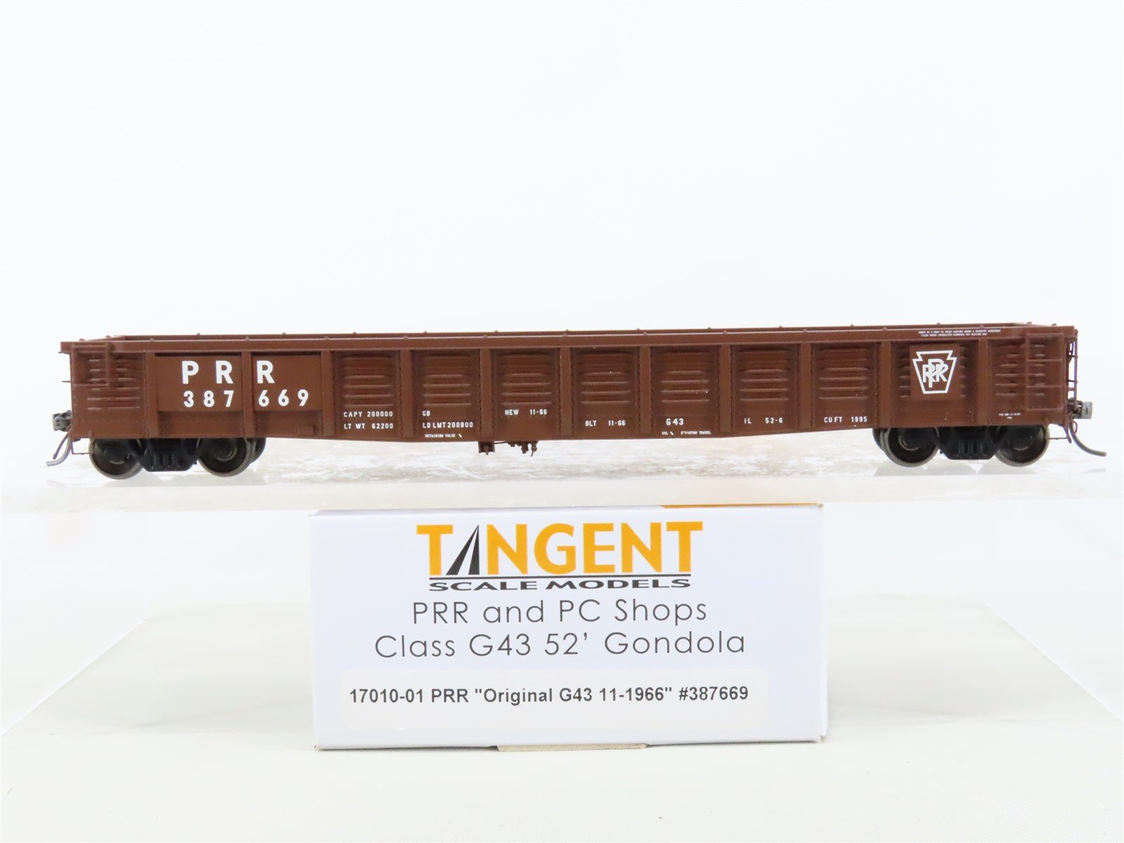 HO Scale Tangent #17010-01 PRR Pennsylvania Class G43 52' Gondola #387669