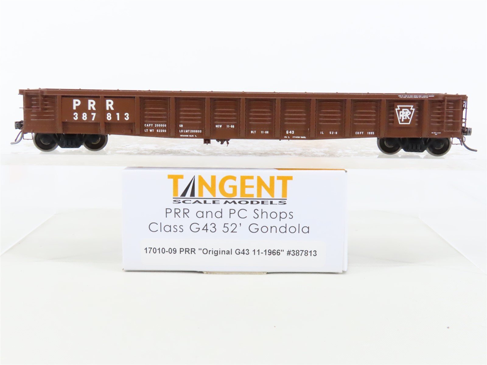 HO Scale Tangent #17010-09 PRR Pennsylvania Class G43 52' Gondola #387813