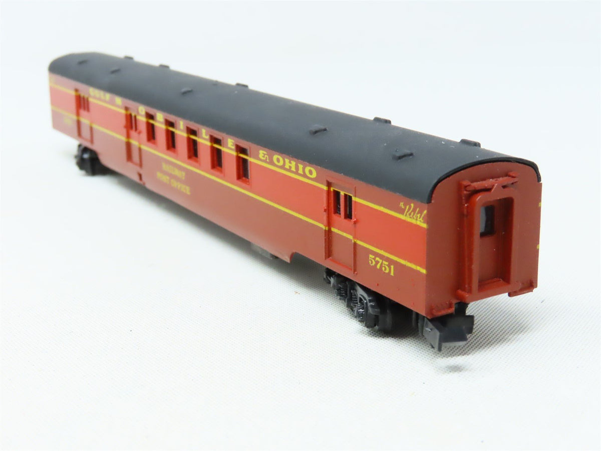 N Scale Con-Cor 4031P GM&amp;O Gulf Mobile &amp; Ohio RPO Passenger #5751