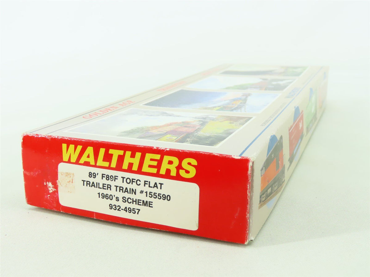 HO Scale Walthers 932-4957 TTX Trailer-Train 89&#39; TOFC Flat Car #155580 Kit