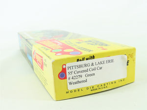 HO Bachmann P&LE Pittsburgh & Lake Erie 55' Coil Car #42279 Custom Weathered