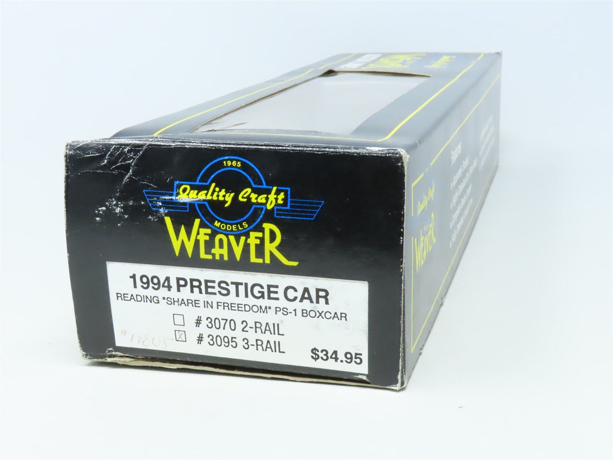 O Scale 2-Rail Weaver Ultra Line 3070 RDG Reading 1994 Prestige Box Car #19805