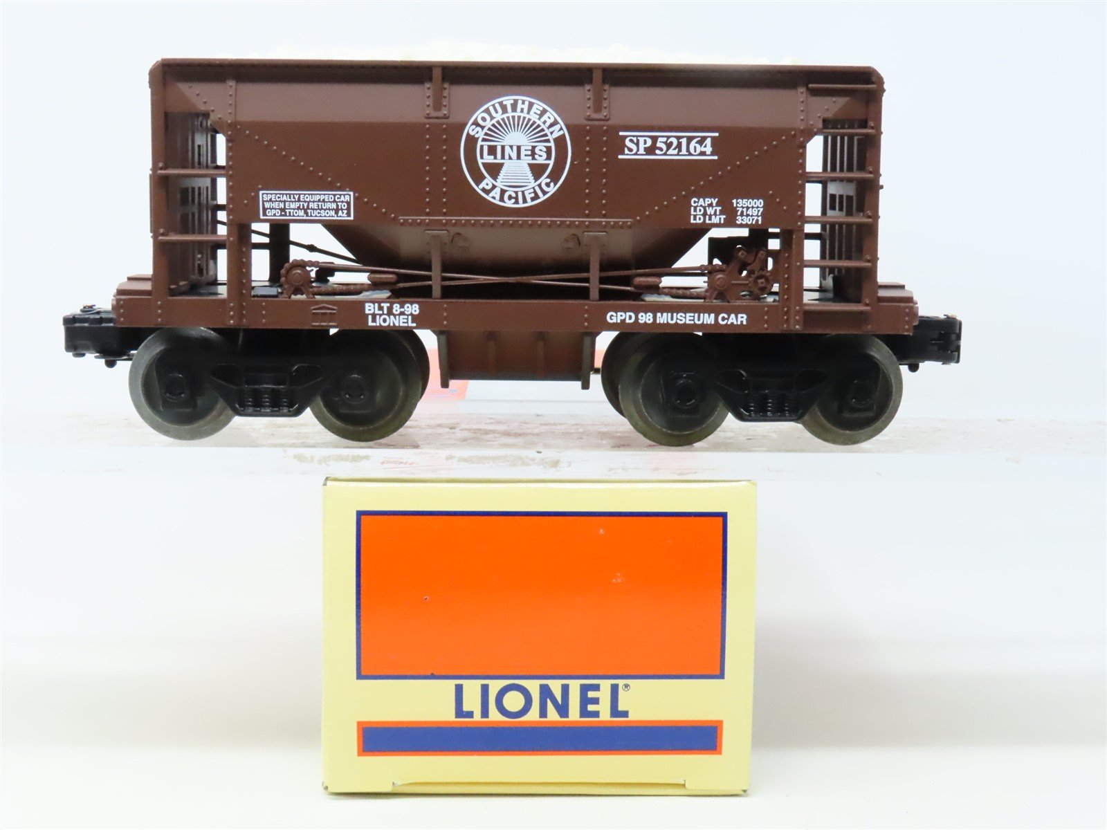 O Gauge 3-Rail Lionel #6-52164 SP Southern Pacific Ore Car w/ Load #52164