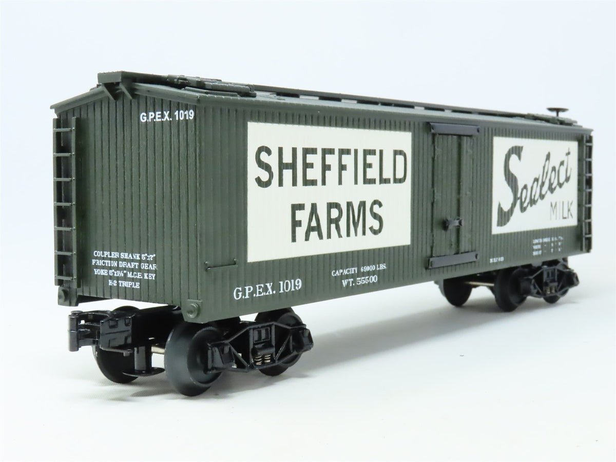 O Gauge 3-Rail MTH Rail King 30-8630 GPEX Sheffield Farms Reefer #1019