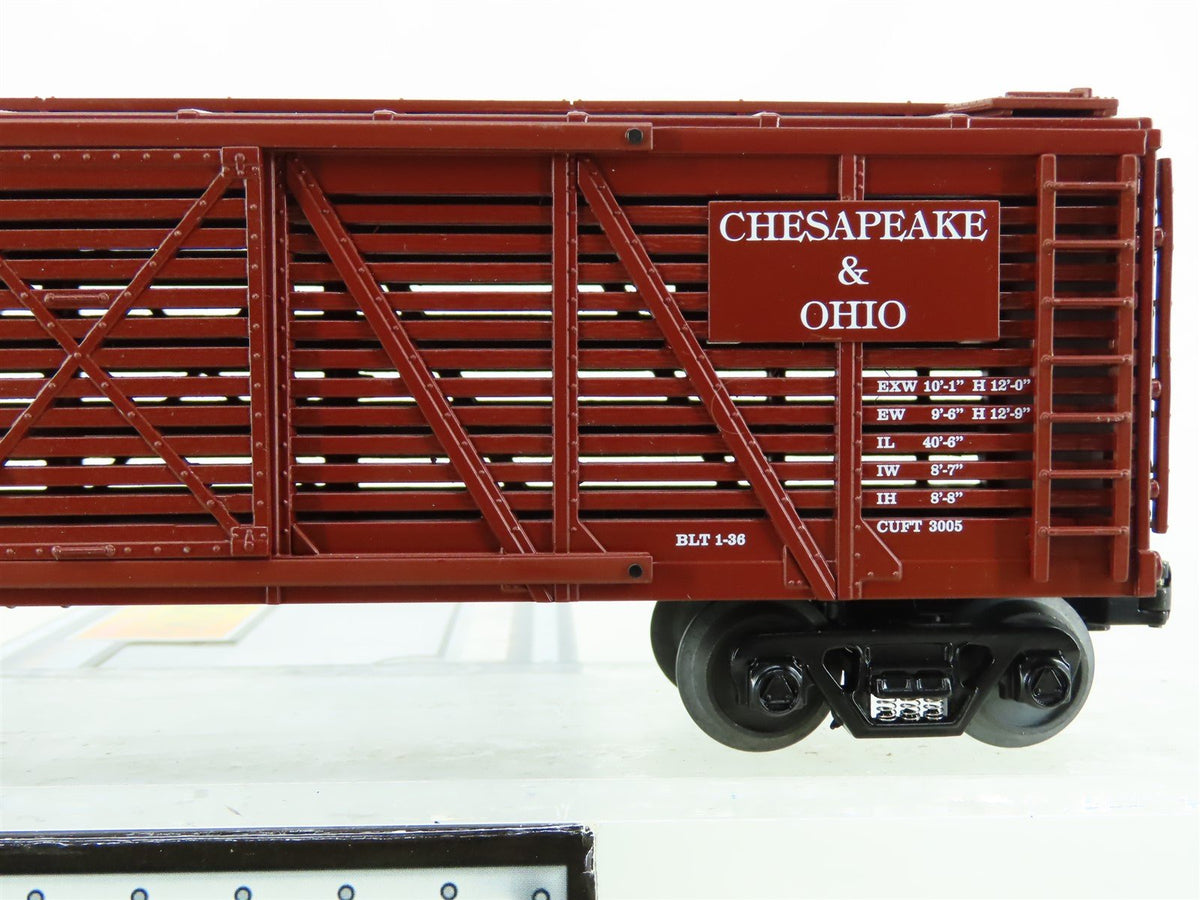O Gauge 3-Rail MTH Rail King #30-8701 C&amp;O Chesapeake &amp; Ohio Stock Car #95237