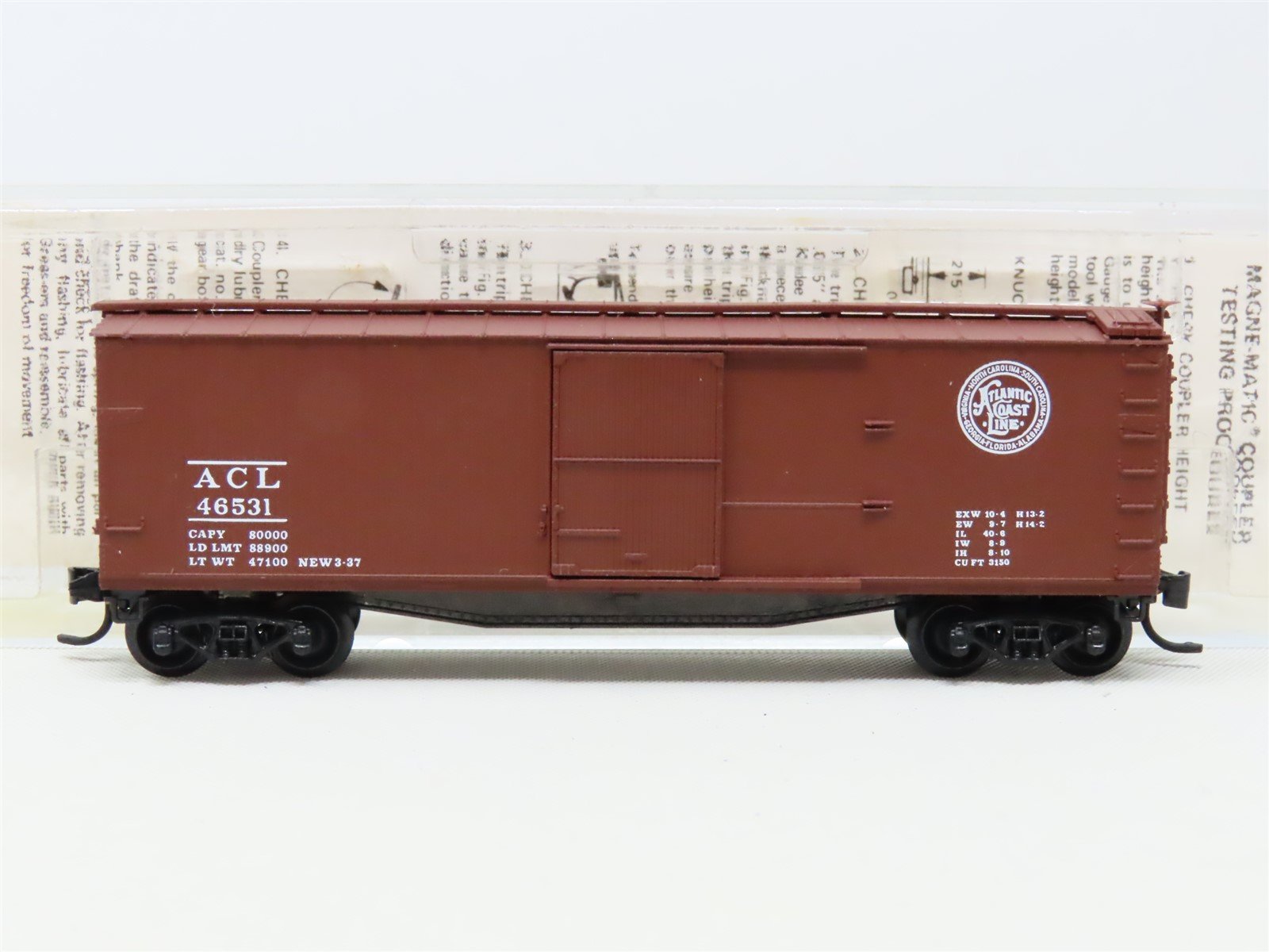 N Scale Kadee Micro-Trains MTL 39080 ACL Atlantic Coast Line 40' Box Car #46531