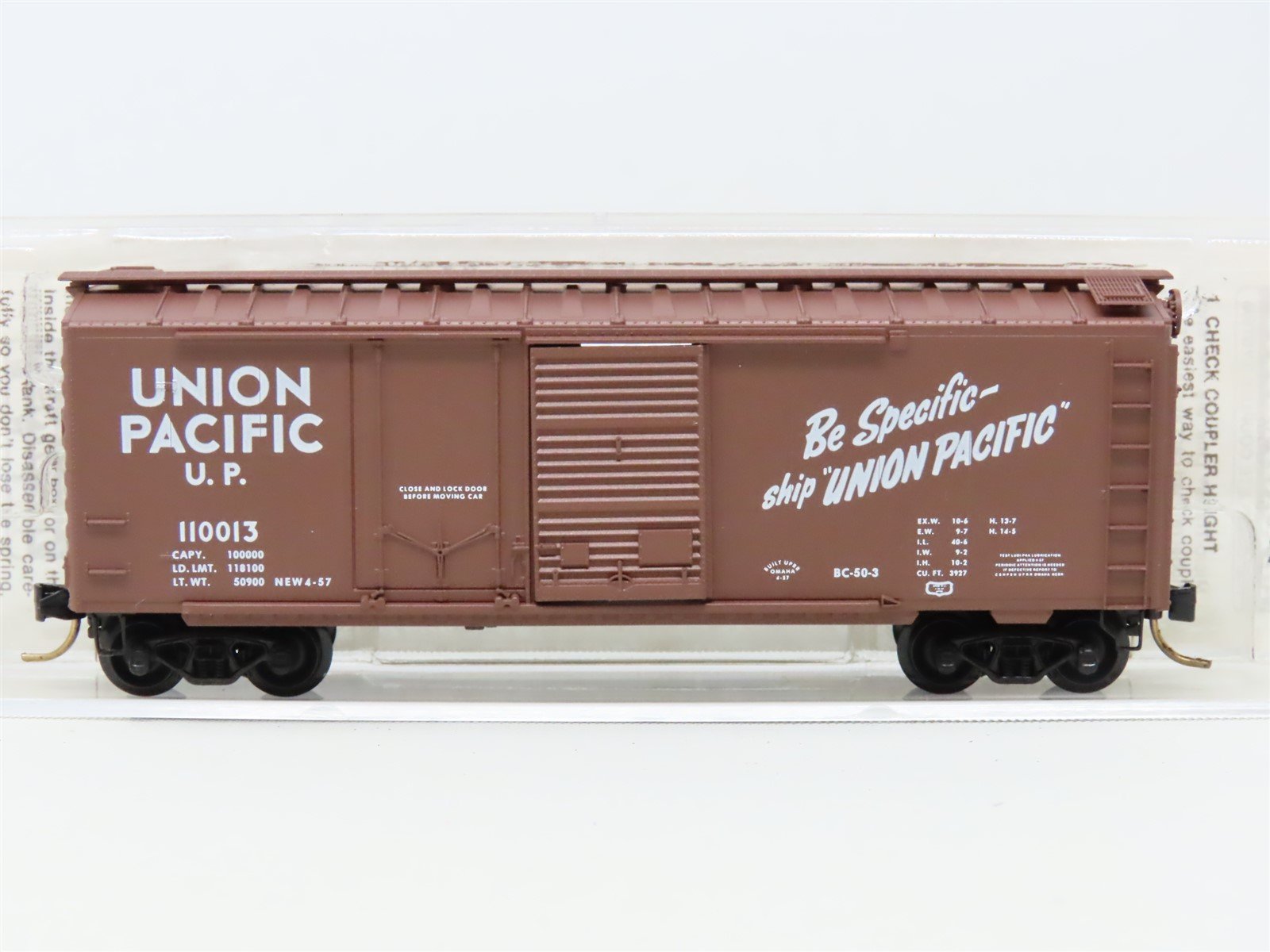 N Scale Micro-Trains MTL 22030 UP Union Pacific 40' Box Car #110013
