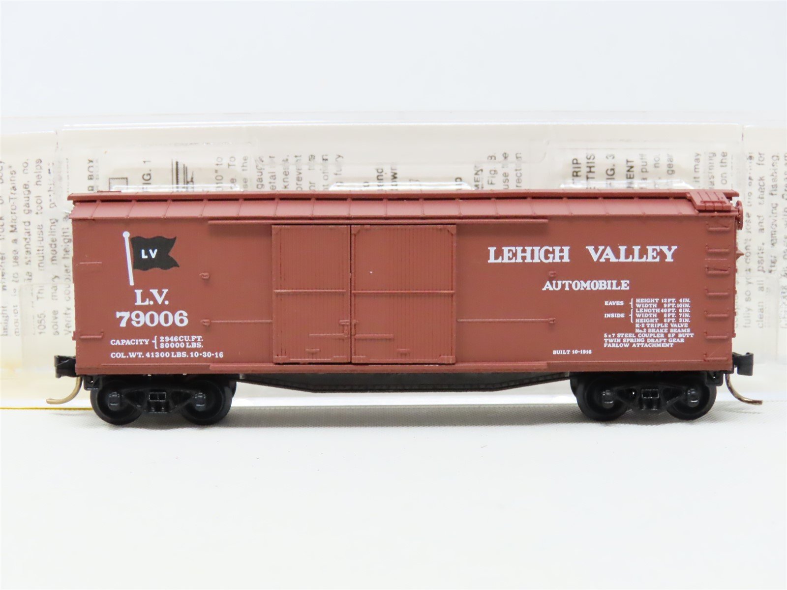 N Scale Micro-Trains MTL 43050 LV Lehigh Valley 40' Automobile Box Car #79006