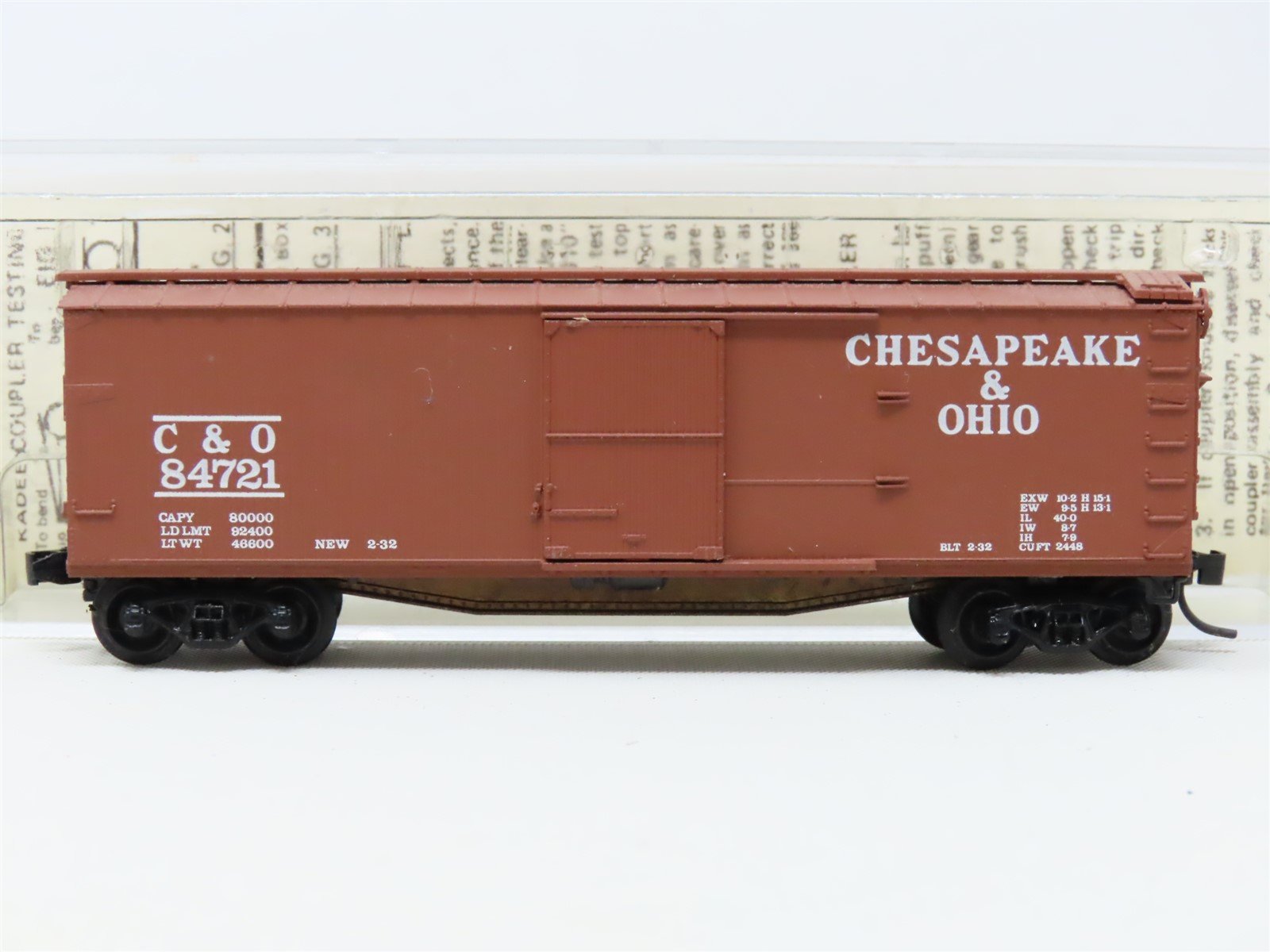 N Scale Kadee Micro-Trains MTL 20210 C&O Chesapeake & Ohio 40' Box Car #84721
