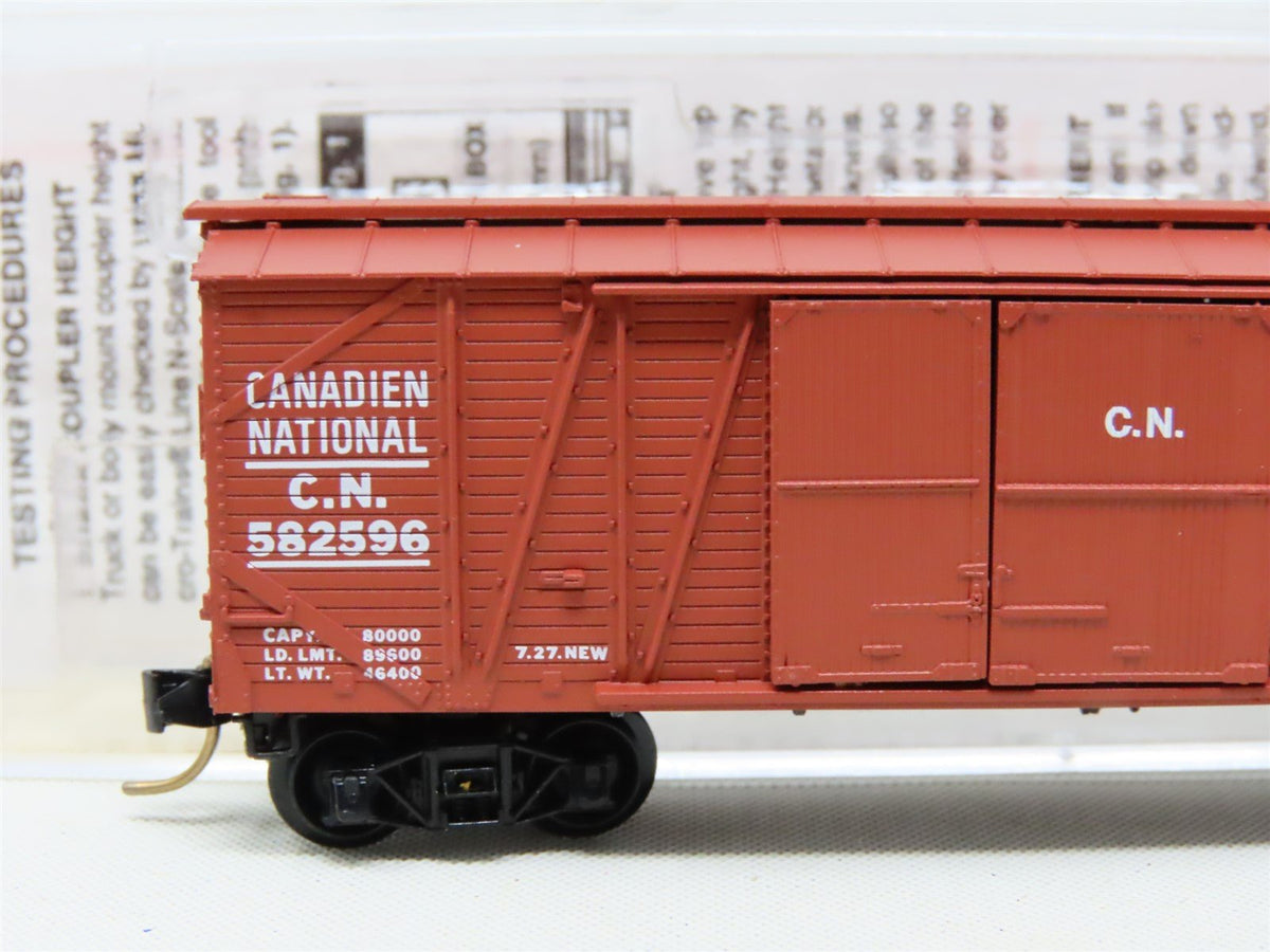 N Micro-Trains MTL 29070 CN Canadian National 40&#39; Outside Braced Box Car #582596