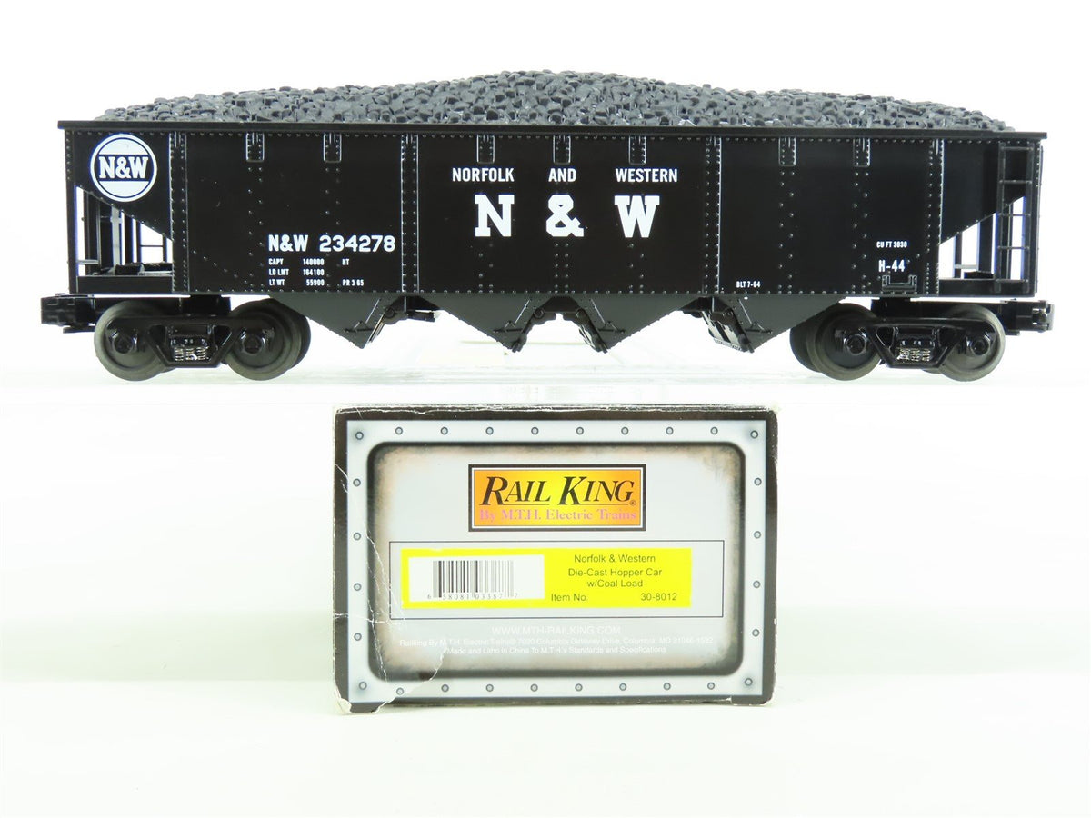 O Gauge 3-Rail MTH 30-8012 N&amp;W Norfolk &amp; Western Die-Cast Hopper Car #234278