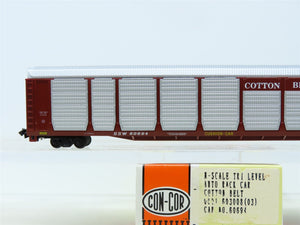 N Scale Con-Cor 0001-603008(03) SSW Cotton Belt Tri-Level Auto Rack Car #60694