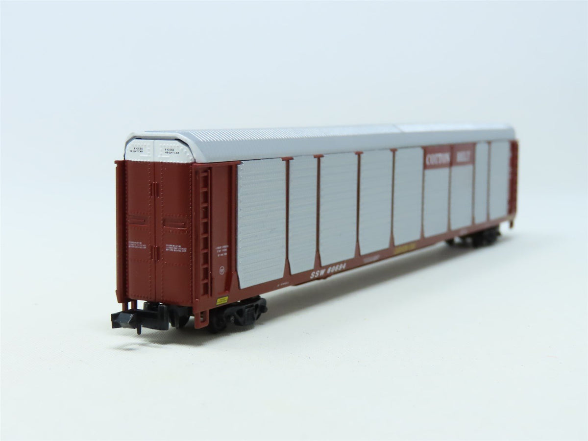 N Scale Con-Cor 0001-603008(03) SSW Cotton Belt Tri-Level Auto Rack Car #60694