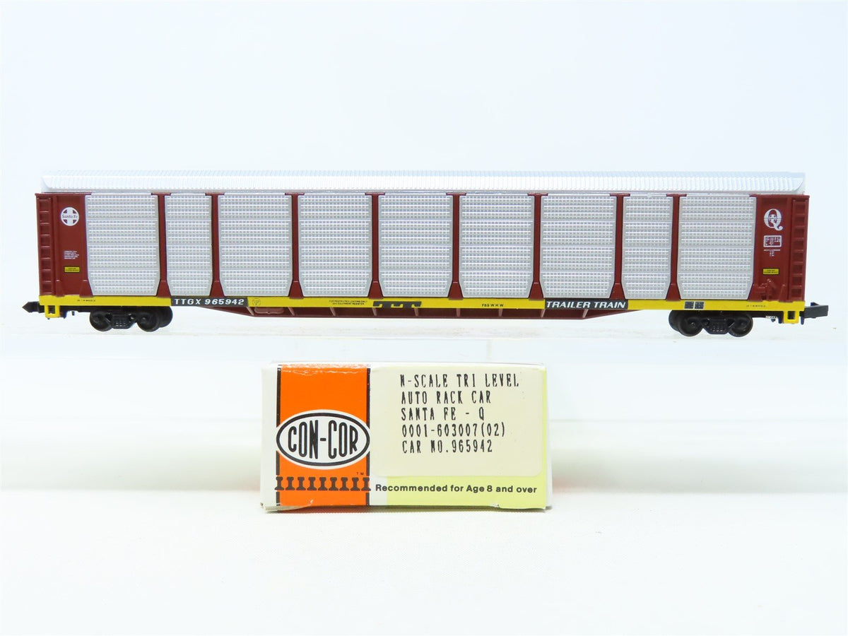 N Con-Cor 0001-603007(02) TTGX ATSF Santa Fe Tri-Level Auto Rack Car #965942