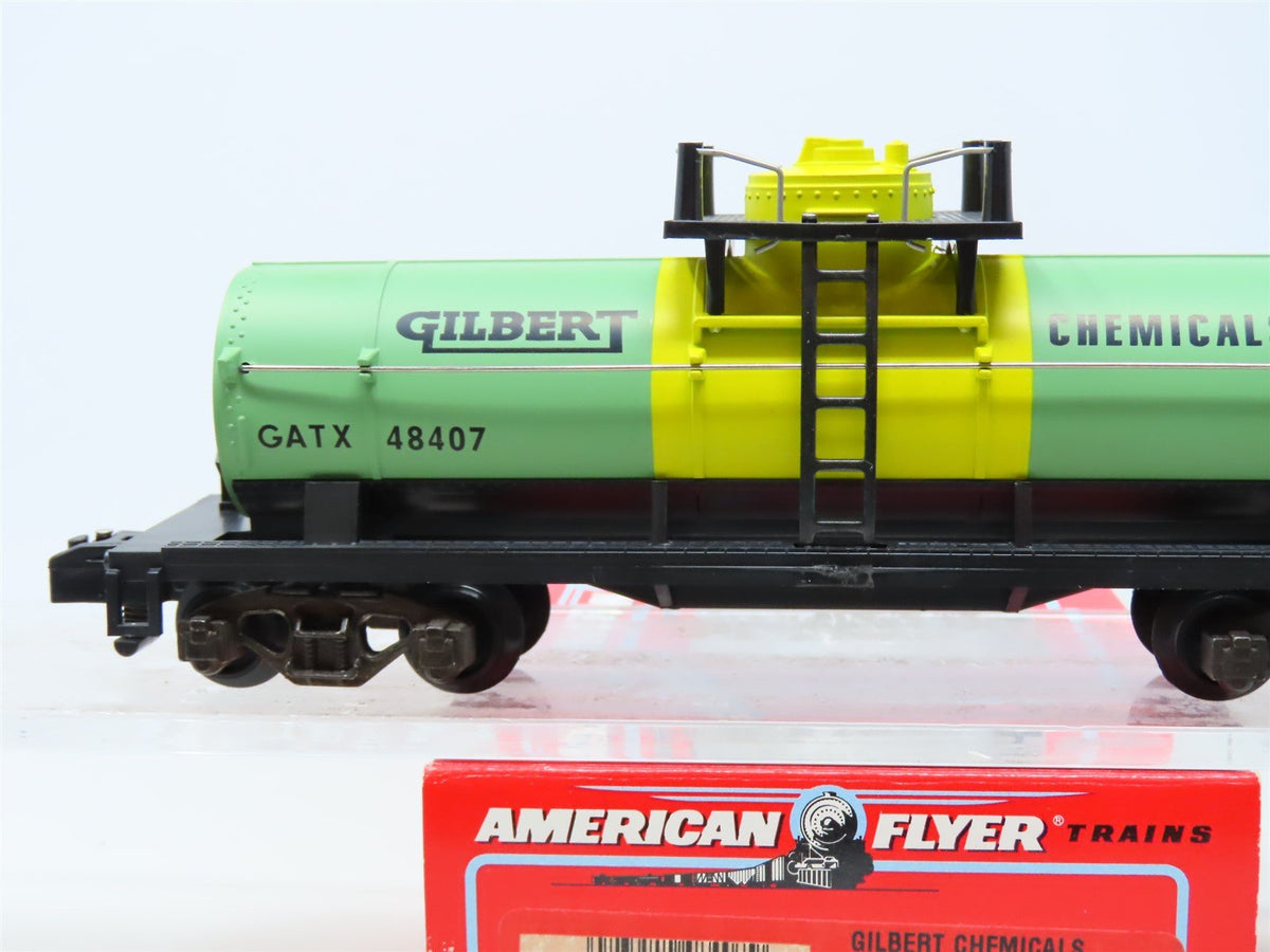 S Scale American Flyer 6-48407 GATX Gilbert Chemicals Single Dome Tank Car 48407