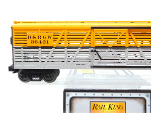 O Gauge 3-Rail MTH Rail King Die Cast 30-8705 D&RGW Rio Grande Stock Car #36431