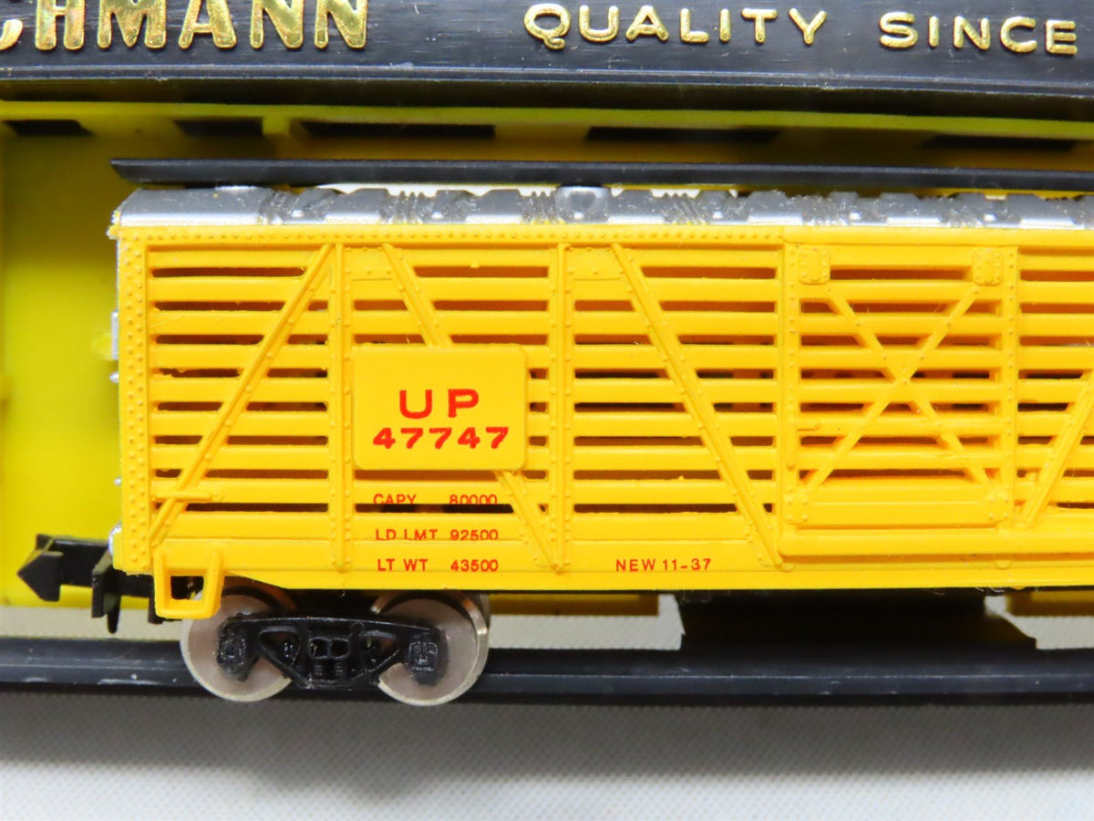 N Scale Bachmann 5047 UP Union Pacific 40&#39; Wood Stock Car #47747
