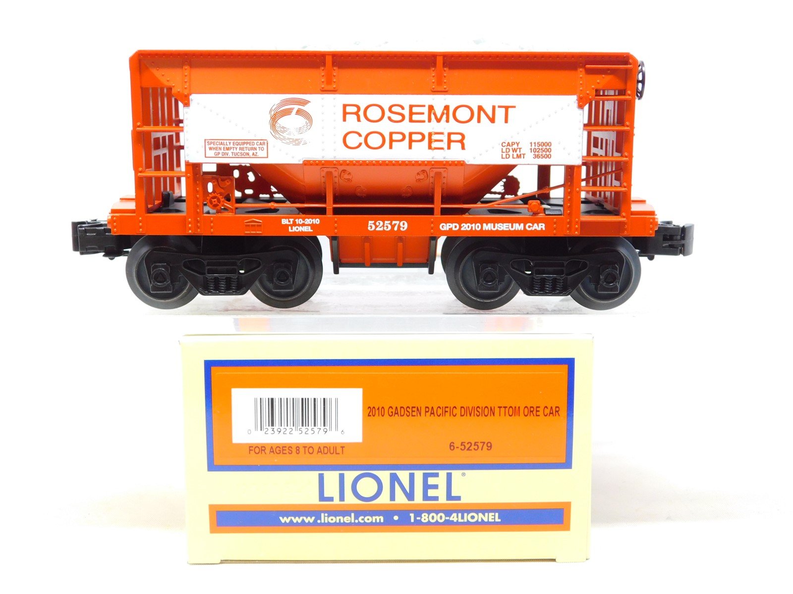 O Gauge 3-Rail Lionel 6-52579 GDP Rosemont Copper Museum Ore Car #52579