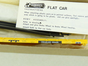 HO Scale Roundhouse 1281 MTTX Trailer Train 60' Flat Car #98106 Kit