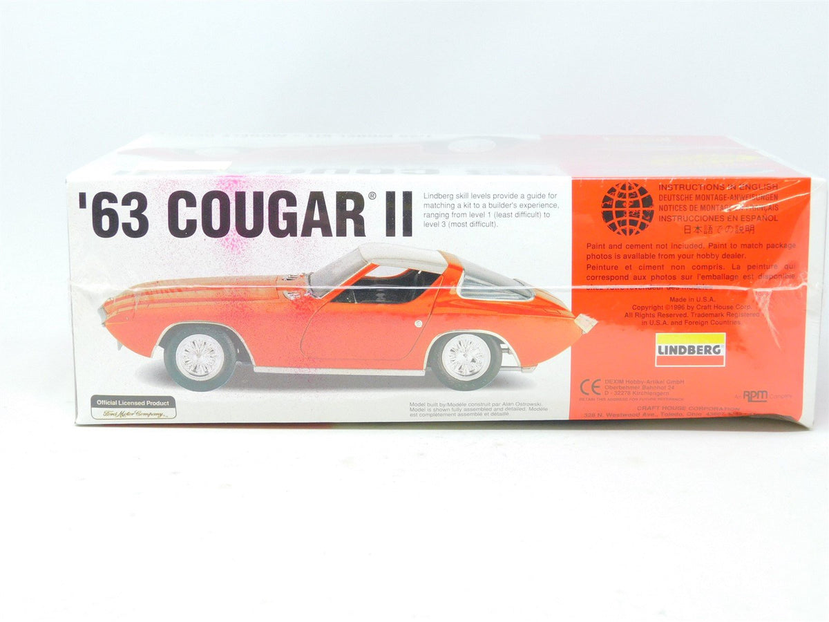 1:25 Scale Lindberg Model Car Kit #72162 &#39;63 Ford Cougar II - SEALED