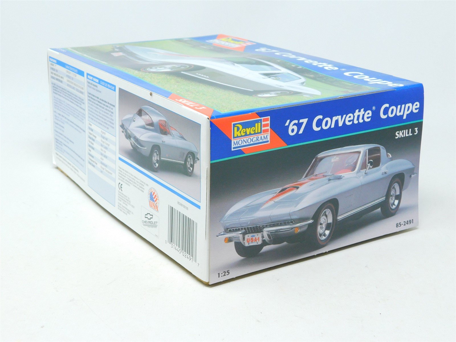 1:25 Scale Revell Monogram Plastic Model Car Kit #85-2491 '67 Corvette -  Model Train Market