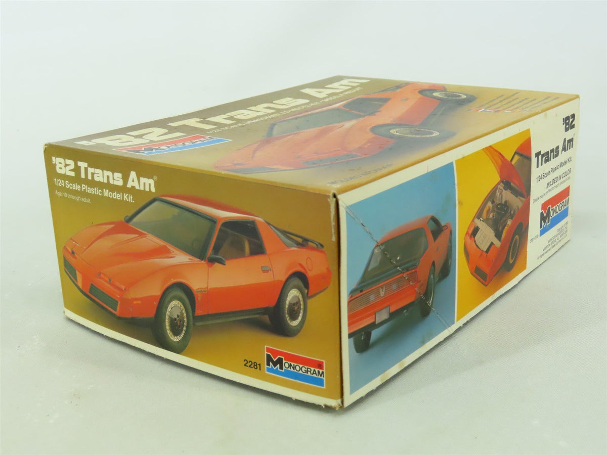 1:24 Scale Monogram Plastic Model Car #2281 &#39;82 Trans Am