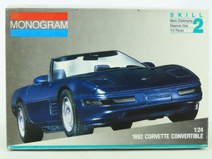1:24 Scale Monogram Plastic Model Car Kit #2951 1992 Corvette Convertible