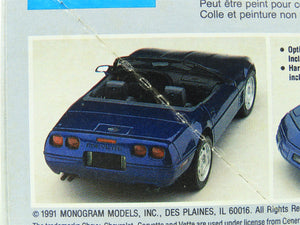 1:24 Scale Monogram Plastic Model Car Kit #2951 1992 Corvette Convertible