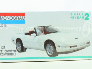 1:24 Scale Monogram Plastic Model Car Kit #2938 '91 Corvette Convertible SEALED