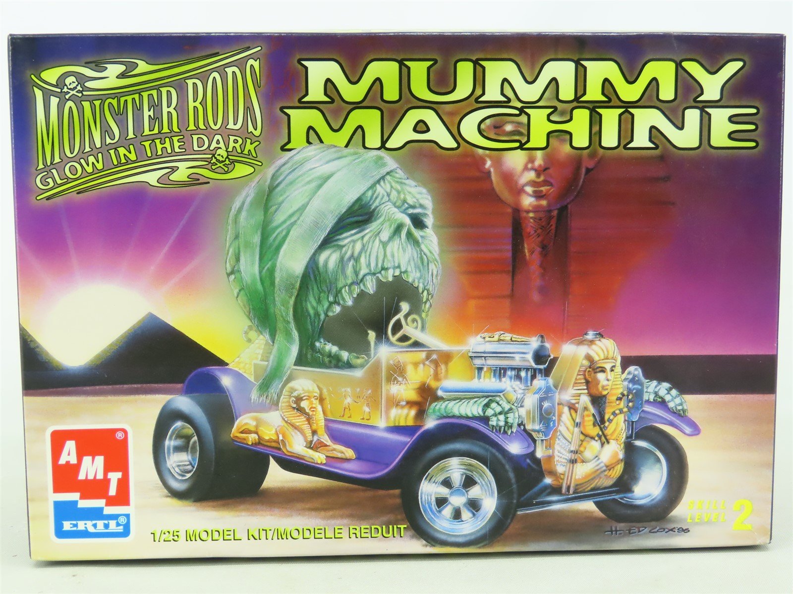 1:25 AMT Ertl Model Car Kit Monster Rods Glow in the Dark Mummy Machin -  Model Train Market