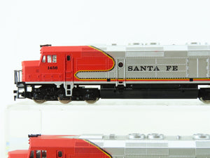 HO Scale AHM 5150C/CD ATSF Santa Fe Warbonnet FP45 2-Unit Diesel Set #1456