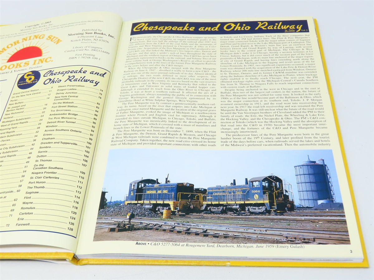 Morning Sun Chesapeake &amp; Ohio Railway Vol. 2 by Plant &amp; McClure ©2003 HC Book