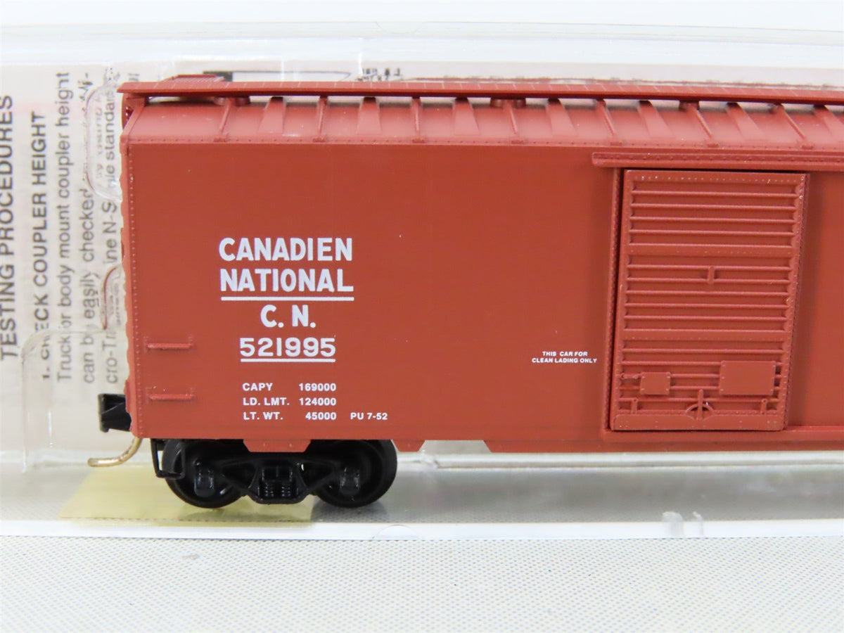 N Micro-Trains MTL 20206 CN Canadian National 40&#39; Single Door Box Car #521995