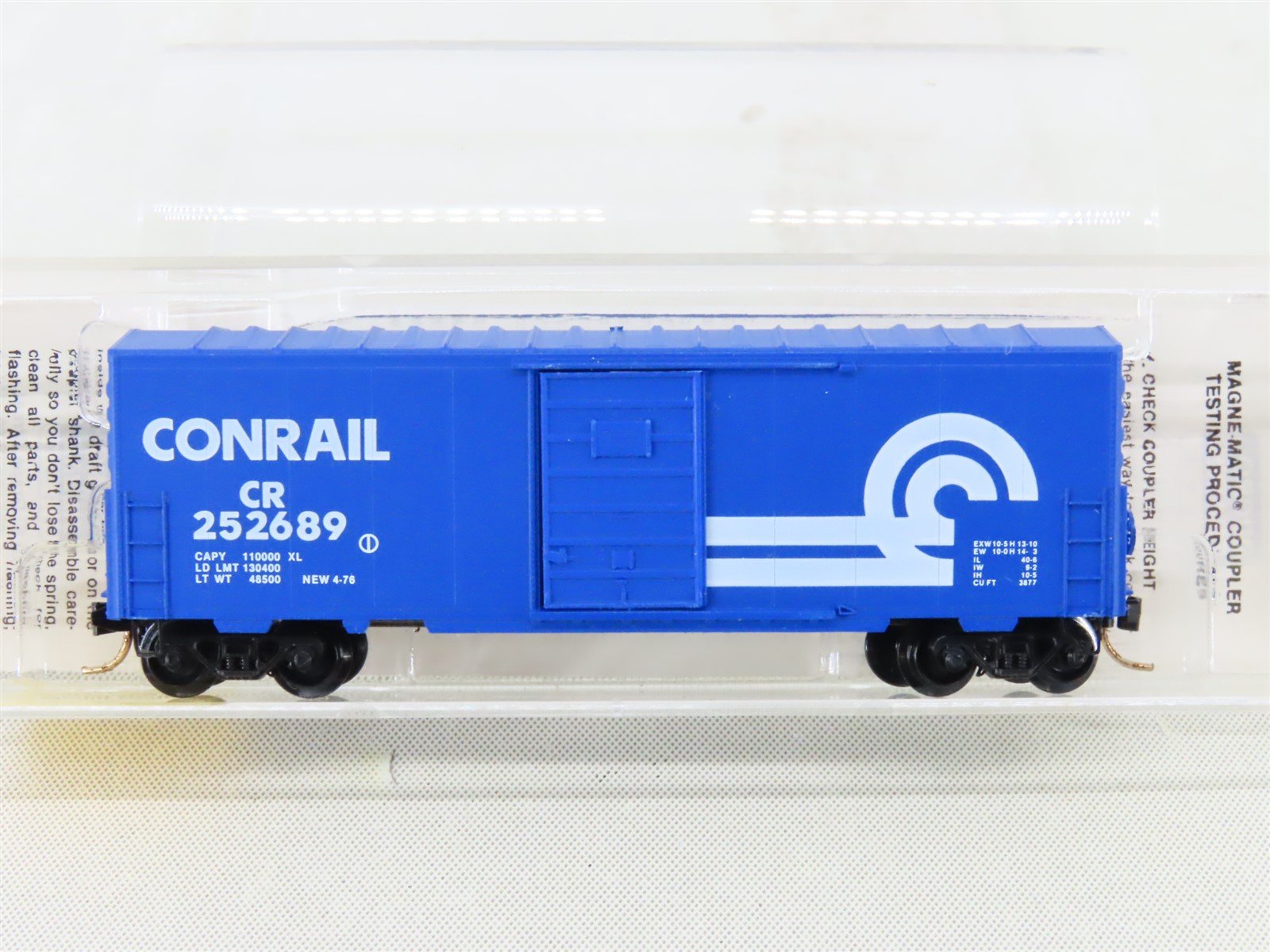 N Scale Micro-Trains MTL 24130 CR Conrail 40' Single Door Box Car #252689